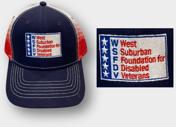 Trucker Mesh Back Cap (Navy/White/Red) - Image 2