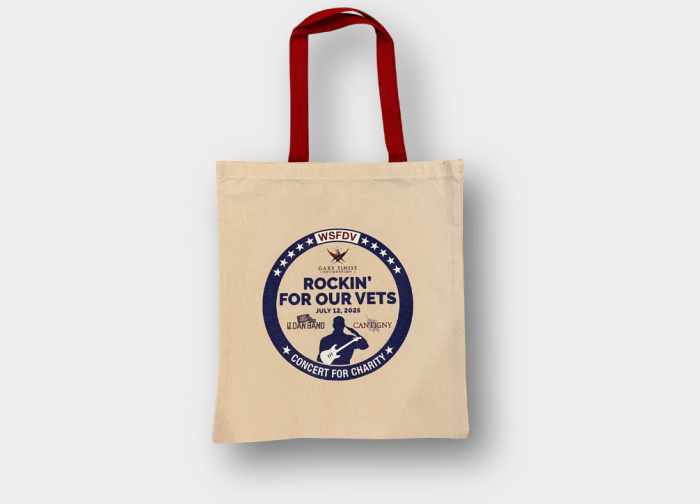 Canvas Tote Bag (Red Handles)